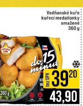 Vodňanské kuře kuřecí medailonky smažené 360 g 