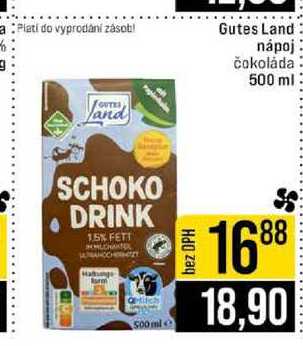 Gutes Land nápoj čokoláda 500 ml