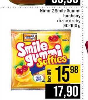 Nimm2 Smile Gummi bonbony různé druhy 90-100 g