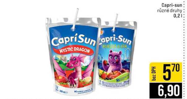 Capri-sun různé druhy 0,2l