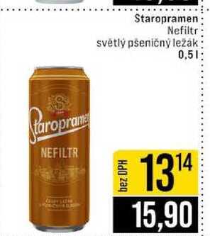 Staropramen Nefiltr světlý pšeničný ležák 0,5l