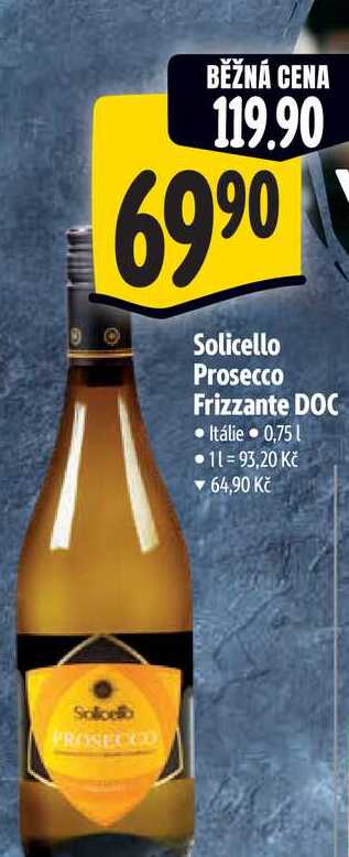   Solicello Prosecco Frizzante DOC  0,75 l