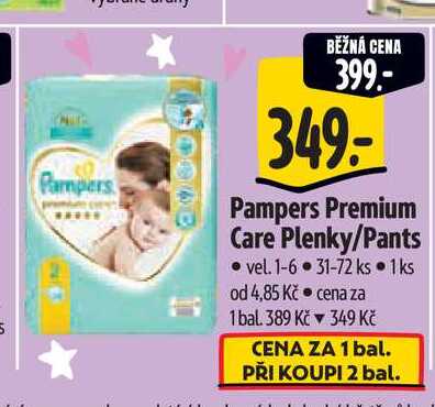  Pampers Premium Care Plenky/Pants  vel. 1-6 31-72 ks  