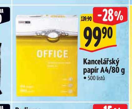   Kancelářský papír A4/80 g 500 listů 