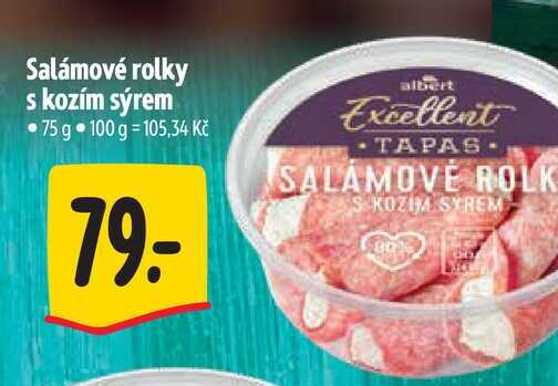 Salámové rolky s kozím sýrem 75 g