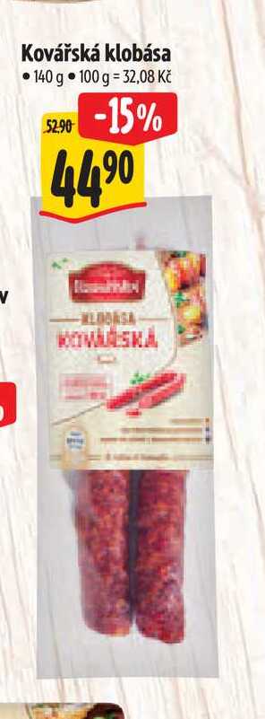 Kovářská klobása 140 g