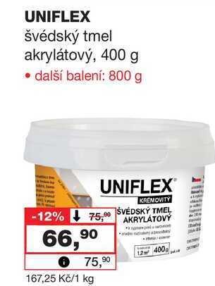 UNIFLEX švédský tmel akrylátový, 400 g