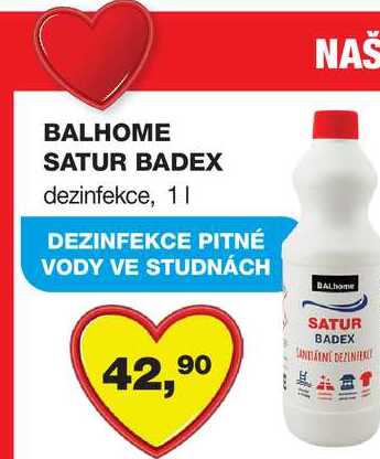 NAS BALHOME SATUR BADEX dezinfekce, 1l
