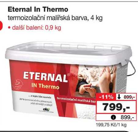 Eternal In Thermo termoizolační malířská barva, 4 kg 