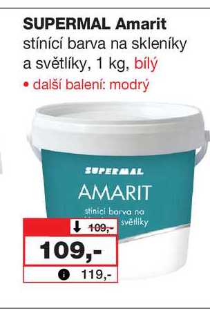 SUPERMAL Amarit stínící barva na skleníky a světlíky, 1 kg, bílý 