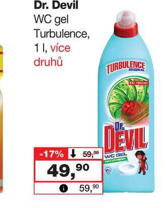 Dr. Devil WC gel Turbulence, 1l
