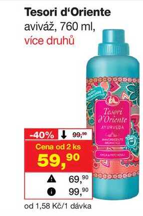 Tesori d'Oriente aviváž, 760 ml