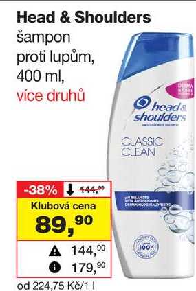 Head & Shoulders šampon proti lupům, 400 ml
