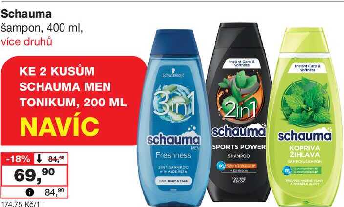 Schauma šampon, 400 ml