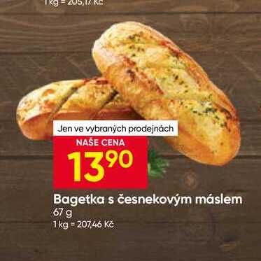 Bagetka s česnekovým máslem 67 g