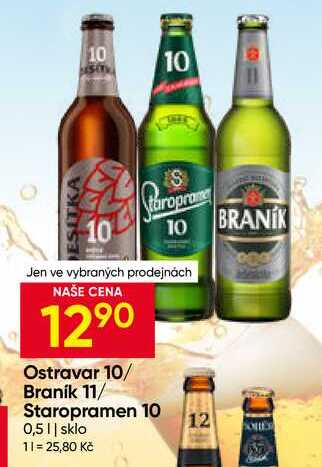 Braník 11°, 0,5l sklo
