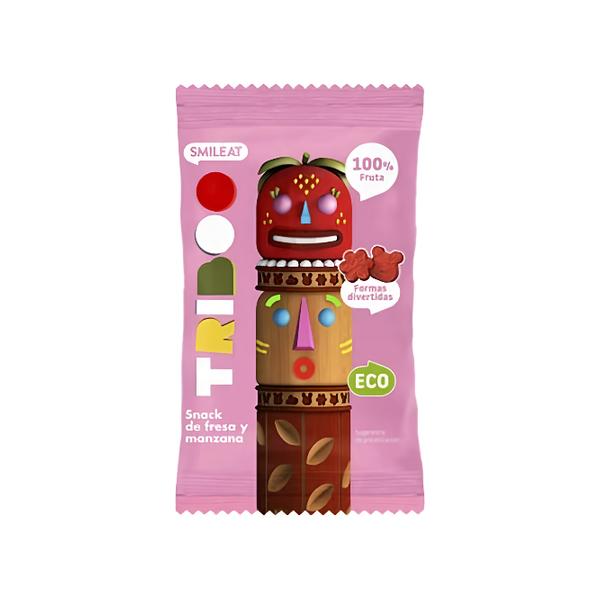 Smileat BIO Ovocné žvýkací bonbony jablko & jahoda, 100 % ovoce