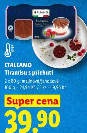 ITALIAMO Tiramisu s příchutí, 2x 80 g