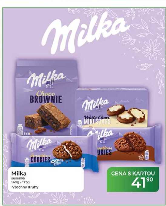 Milka sušenky 140g-175g 