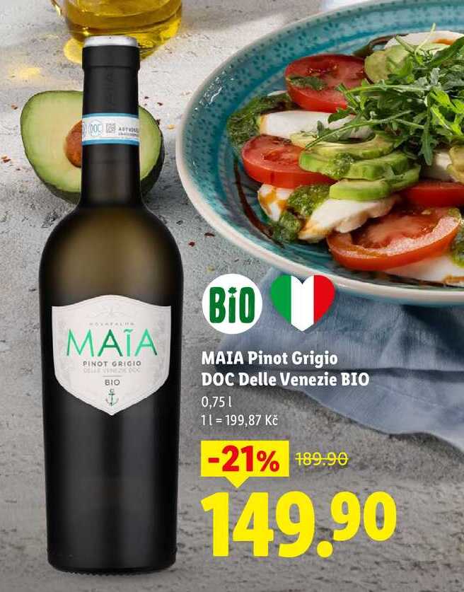 MAIA Pinot Grigio DOC Delle Venezie BIO, 0,75 l