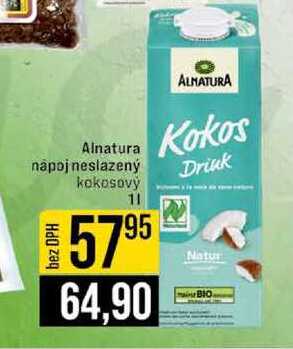 Alnatura napoj neslazený kokosový 1l