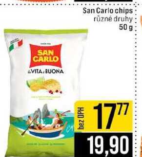San Carlo chips různé druhy 50 g
