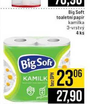Big Soft toaletní papír kamilka 3-vrstvý 4 ks
