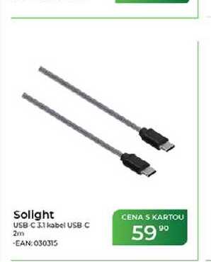 Solight USB C 3.1 kabel USB C 2m