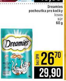 Dreamies pochoutka pro kočky losos syr 60 g 