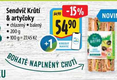 Sendvič Krůtí & artyčoky, 200 g