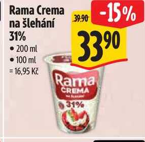 Rama Crema na šlehání 31%, 200 ml 
