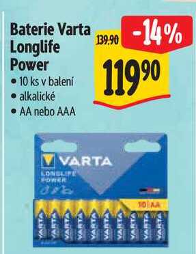 Baterie Varta Longlife Power, 10 ks