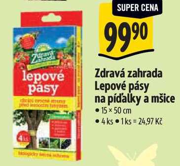 Zdravá zahrada Lepové pásy na píďalky a mšice, 4 ks