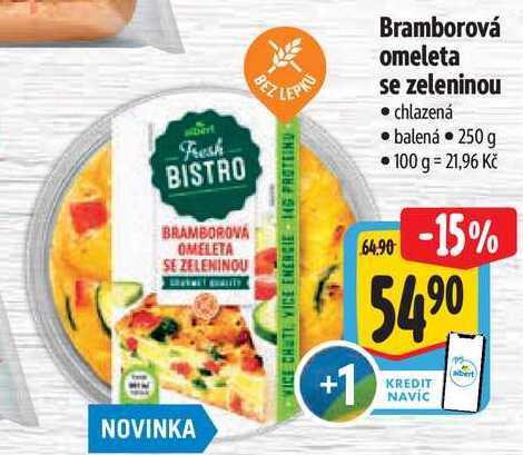 Bramborová omeleta se zeleninou, 250 g