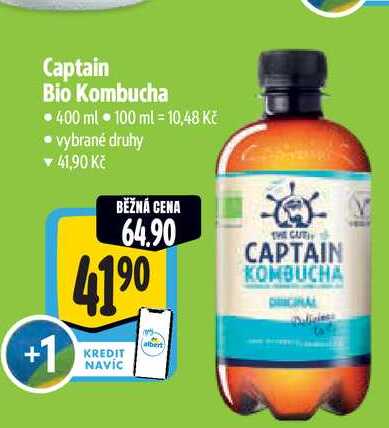 Captain Bio Kombucha, 400 ml