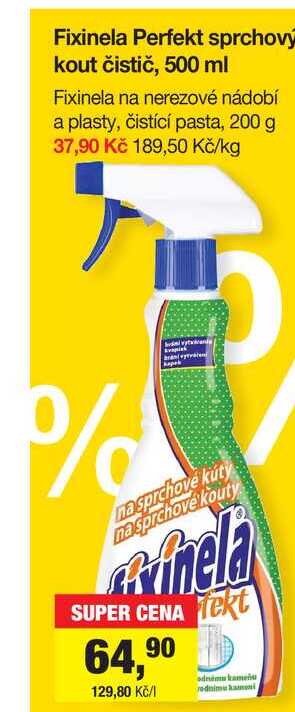 Fixinela Perfekt sprchový kout čistič, 500 ml
