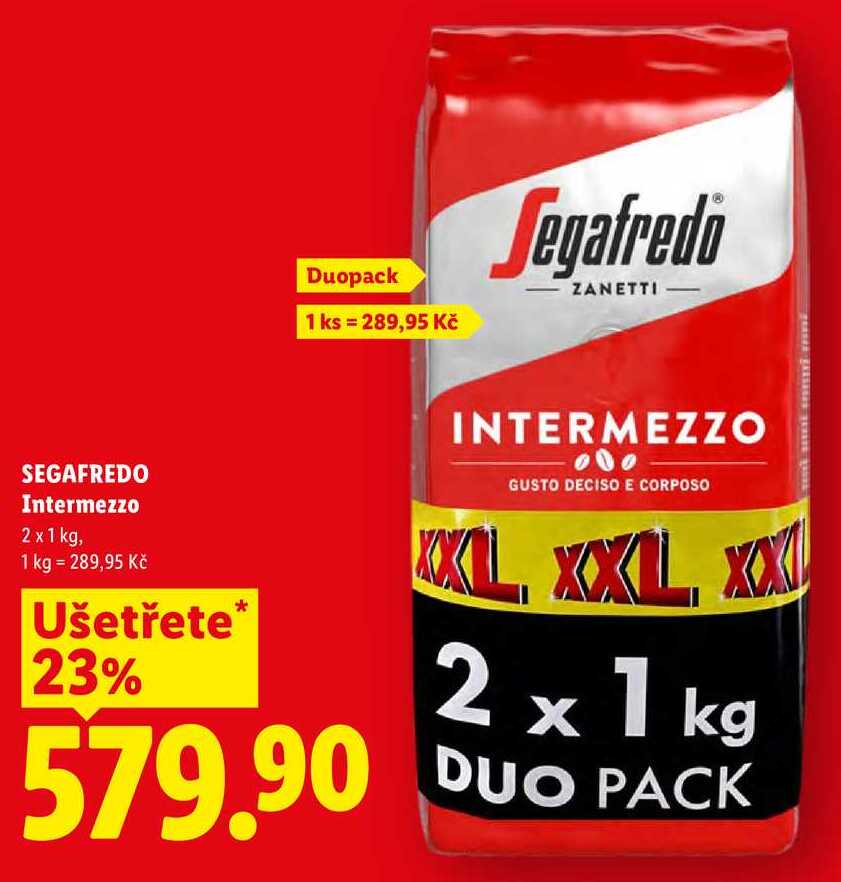 SEGAFREDO Intermezzo, 2x 1 kg