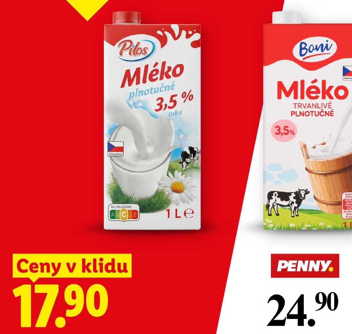 Pilos Mléko plnotučné, 1 l