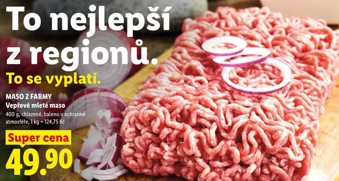 MASO Z FARMY Vepřové mleté maso, 400 g