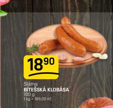 BÍTEŠSKÁ KLOBÁSA 100 g