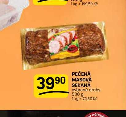 PEČENÁ MASOVÁ SEKANÁ vybrané druhy 500 g
