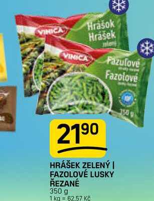 HRÁŠEK ZELENÝ | FAZOLOVÉ LUSKY ŘEZANÉ 350 g