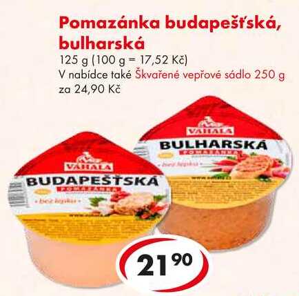 Pomazánka budapešťská, bulharská, 125 g
  