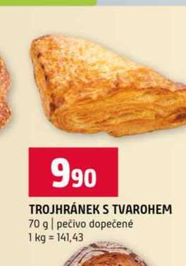 TROJHRÁNEK S TVAROHEM 70 g pečivo dopečené