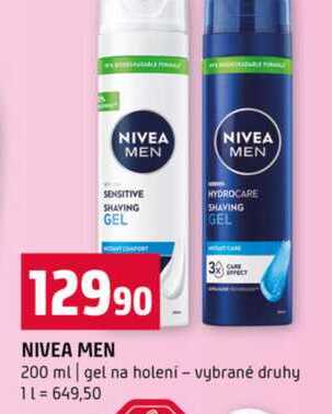 NIVEA MEN 200 ml gel na holení vybrané druhy