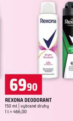 REXONA DEODORANT 150 ml vybrané druhy 