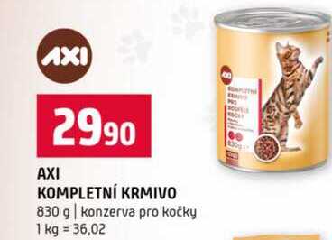 AXI KOMPLETNÍ KRMIVO 830 g konzerva pro kočky