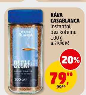KÁVA CASABLANCA instantní, bez kofeinu, 100 g