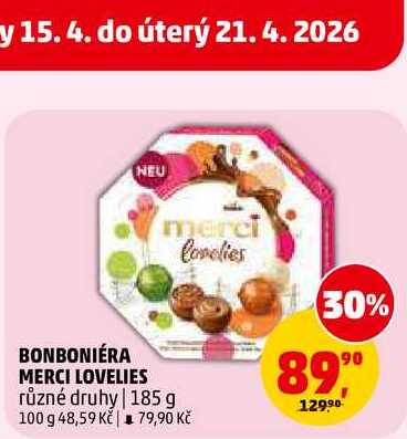BONBONIÉRA MERCI LOVELIES, 185 g