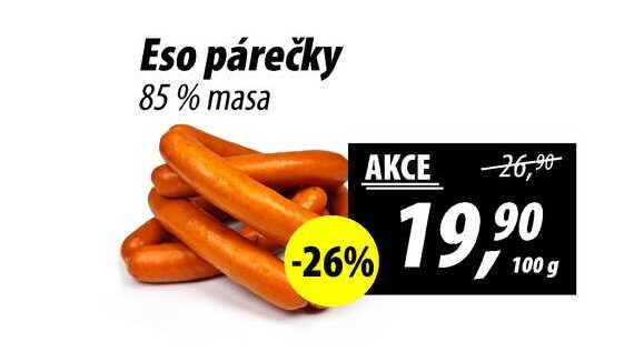 Eso párečky 85% masa, 100 g 